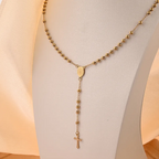 Golden Rosary Necklace