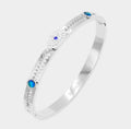 Silver Icy Eye Bangle